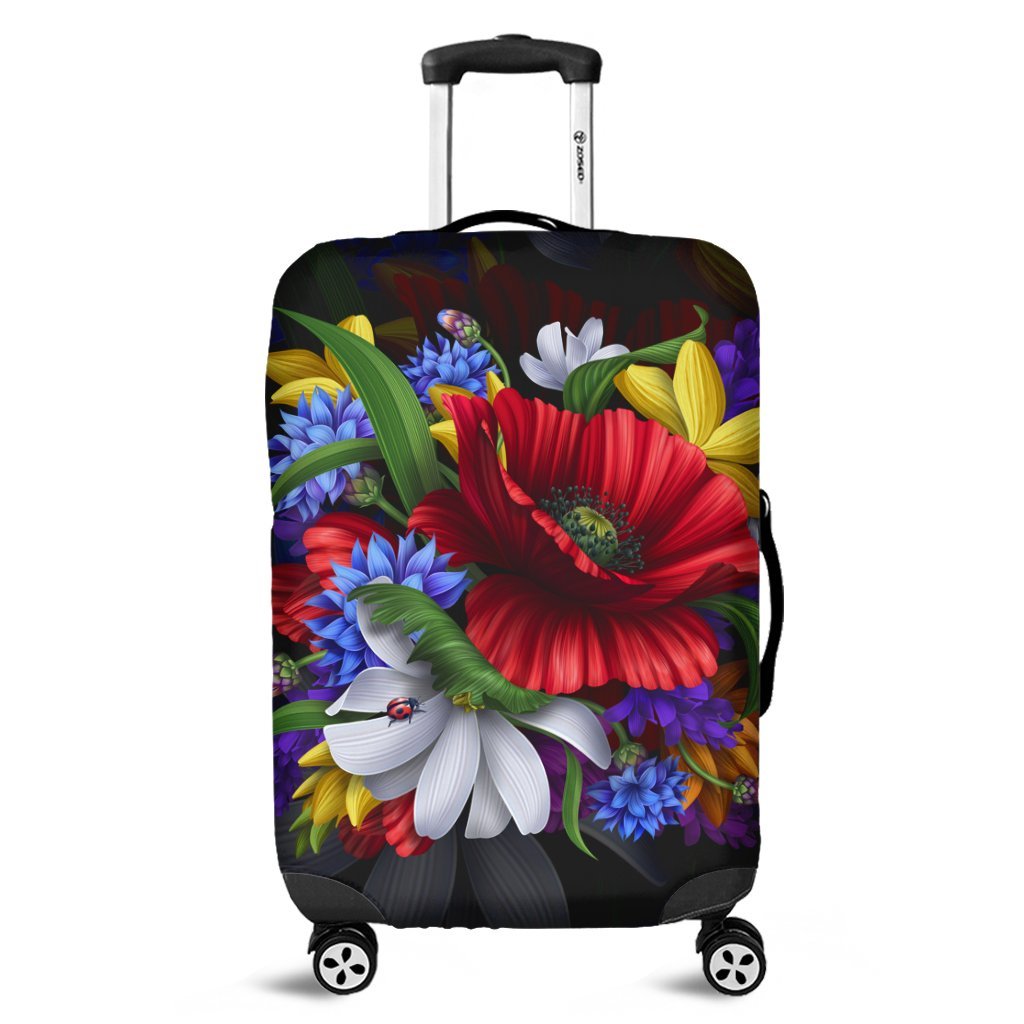 Hawaii Hibiscus Flower Beautiful Luggage Covers - AH Black - Polynesian Pride