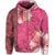 Hawaii Hibiscus Pattern Zip Hoodie - Polynesian Pride