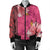 Hawaii Hibiscus Pattern Bomber Jacket - AH - Polynesian Pride