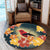 Hawaii Honeycreeper Hibiscus Round Carpet - AH - Polynesian Pride