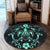 Hawaii Honu Turtle Dolphin With Plumeria Round Carpet - AH - Polynesian Pride