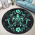 Hawaii Honu Turtle Dolphin With Plumeria Round Carpet - AH - Polynesian Pride