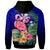 Hawaii Zip up Hoodie The Flamingo Hibiscus - Polynesian Pride