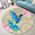 Hawaii Humming Bird Hibiscus Polynesian Round Carpet - AH - Polynesian Pride