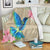 Hawaii Humming Bird Hibiscus Polynesian Premium Blankets - AH White - Polynesian Pride