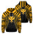 Hawaii Kanaka Football Jersey Polynesian Hoodie Black & Yellow Victor Style Unisex Black - Polynesian Pride