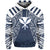 Hawaii Kanaka Football Jersey Polynesian Hoodie Blue and White Victor Style - Polynesian Pride