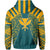 Hawaii Kanaka Football Jersey Polynesian Hoodie Cyan & Yellow Victor Style - Polynesian Pride