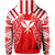 Hawaii Kanaka Football Jersey Polynesian Hoodie Red & White Victor Style - Polynesian Pride