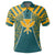 Hawaii Kanaka Football Jersey Polynesian Polo Shirt Cyan and Yellow Victor Style - Polynesian Pride