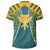 Hawaii Kanaka Football Jersey Polynesian T Shirt Cyan & Yellow Victor Style - Polynesian Pride