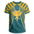 Hawaii Kanaka Football Jersey Polynesian T Shirt Cyan & Yellow Victor Style - Polynesian Pride