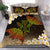 Hawaii Kanaka Manta Ray Plumeria Polynesian Bedding Set - AH Black - Polynesian Pride