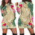 Hawaii Kanaka Maoli Palm Trees Turtle And Sharks Hoodie Dress - AH Black - Polynesian Pride