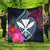 Hawaii Kanaka Polynesian Hibiscus Premium Quilts - AH Black - Polynesian Pride