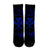 Hawaii Kanaka Turtle Hibiscus Polynesian Crew Socks - Anthea Style Blue - AH - Polynesian Pride