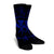 Hawaii Kanaka Turtle Hibiscus Polynesian Crew Socks - Anthea Style Blue - AH - Polynesian Pride