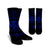 Hawaii Kanaka Turtle Hibiscus Polynesian Crew Socks - Anthea Style Blue - AH Crew Socks White - Polynesian Pride