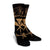 Hawaii Kanaka Turtle Hibiscus Polynesian Crew Socks - Anthea Style Gold - AH - Polynesian Pride