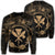 Hawaii Kanaka Turtle Hibiscus Polynesian Sweatshirt - Anthea Style Gold - AH Unisex Black - Polynesian Pride