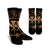 Hawaii Kanaka Turtle Hibiscus Polynesian Crew Socks - Anthea Style Gold - AH Crew Socks White - Polynesian Pride