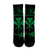 Hawaii Kanaka Turtle Hibiscus Polynesian Crew Socks - Anthea Style Green - AH - Polynesian Pride