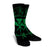 Hawaii Kanaka Turtle Hibiscus Polynesian Crew Socks - Anthea Style Green - AH - Polynesian Pride