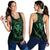 Hawaii Kanaka Turtle Hibiscus Polynesian Racerback Tank - Anthea Style Green - AH Black - Polynesian Pride