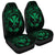 Hawaii Kanaka Turtle Hibiscus Polynesian Car Seat Covers - Anthea Style Green - AH Universal Fit Black - Polynesian Pride