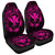 Hawaii Kanaka Turtle Hibiscus Polynesian Car Seat Covers - Anthea Style Pink - AH Universal Fit Black - Polynesian Pride