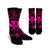 Hawaii Kanaka Turtle Hibiscus Polynesian Crew Socks - Anthea Style Pink - AH Crew Socks White - Polynesian Pride