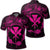 Hawaii Kanaka Turtle Hibiscus Polynesian Polo Shirt Anthea Style Pink Unisex Black - Polynesian Pride