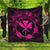 Hawaii Kanaka Turtle Hibiscus Polynesian Premium Quilts - Anthea Style Pink - AH Black - Polynesian Pride