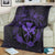 Hawaii Kanaka Turtle Hibiscus Polynesian Premium Blankets - Anthea Style Purple - AH - Polynesian Pride