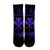 Hawaii Kanaka Turtle Hibiscus Polynesian Crew Socks - Anthea Style Purple - AH - Polynesian Pride