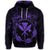 Hawaiian Kanaka Turtle Hibiscus Polynesian Hoodie Anthea Style Purple - Polynesian Pride