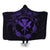 Hawaii Kanaka Turtle Hibiscus Polynesian Hooded Blanket - Anthea Style Purple - AH Hooded Blanket White - Polynesian Pride