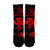 Hawaii Kanaka Turtle Hibiscus Polynesian Crew Socks - Anthea Style Red - AH - Polynesian Pride