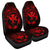 Hawaii Kanaka Turtle Hibiscus Polynesian Car Seat Covers - Anthea Style Red - AH Universal Fit Black - Polynesian Pride