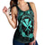 Hawaii Kanaka Turtle Hibiscus Polynesian Racerback Tank - Anthea Style Turquoise - AH - Polynesian Pride