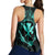 Hawaii Kanaka Turtle Hibiscus Polynesian Racerback Tank - Anthea Style Turquoise - AH - Polynesian Pride