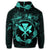 Hawaiian Kanaka Turtle Hibiscus Polynesian Hoodie Anthea Style Turquoise - Polynesian Pride