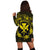 Hawaii Kanaka Turtle Hibiscus Polynesian Hoodie Dress - Anthea Style Yellow - AH - Polynesian Pride