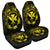 Hawaii Kanaka Turtle Hibiscus Polynesian Car Seat Covers - Anthea Style Yellow - AH Universal Fit Black - Polynesian Pride