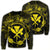 Hawaii Kanaka Turtle Hibiscus Polynesian Sweatshirt - Anthea Style Yellow - AH Unisex Black - Polynesian Pride