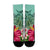 Hawaii Manta Ray Tropical Hibiscus Plumeria Crew Socks - AH - Polynesian Pride