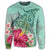 Hawaii Manta Ray Tropical Hibiscus Plumeria Sweatshirt - AH - Polynesian Pride