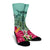 Hawaii Manta Ray Tropical Hibiscus Plumeria Crew Socks - AH - Polynesian Pride