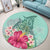 Hawaii Manta Ray Tropical Hibiscus Plumeria Round Carpet - AH - Polynesian Pride