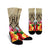 Hawaii Manta Ray Tropical Hibiscus Plumeria Polynesian Crew Socks - AH Crew Socks White - Polynesian Pride